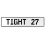 TIGHT 27  - White Aluminum Street Sign Mancave Euro Plate Name Door Sign Wall