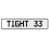 TIGHT 33  - White Aluminum Street Sign Mancave Euro Plate Name Door Sign Wall