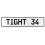 TIGHT 34  - White Aluminum Street Sign Mancave Euro Plate Name Door Sign Wall