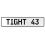 TIGHT 43  - White Aluminum Street Sign Mancave Euro Plate Name Door Sign Wall