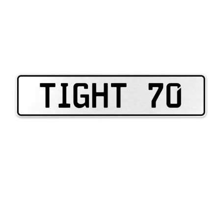 TIGHT 70  - White Aluminum Street Sign Mancave Euro Plate Name Door Sign Wall
