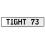 TIGHT 73  - White Aluminum Street Sign Mancave Euro Plate Name Door Sign Wall