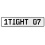 1TIGHT 07  - White Aluminum Street Sign Mancave Euro Plate Name Door Sign Wall