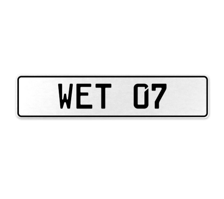 WET 07  - White Aluminum Street Sign Mancave Euro Plate Name Door Sign Wall Art