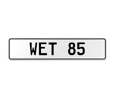 WET 85  - White Aluminum Street Sign Mancave Euro Plate Name Door Sign Wall Art