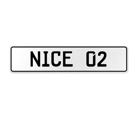 NICE 02  - White Aluminum Street Sign Mancave Euro Plate Name Door Sign Wall