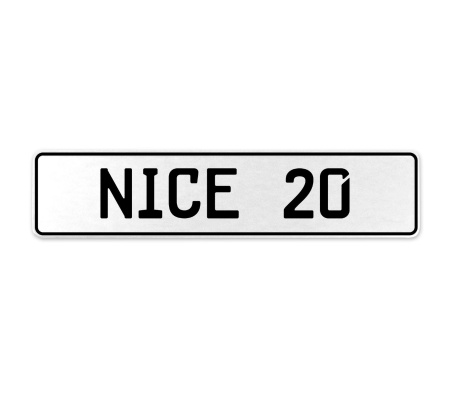 NICE 20  - White Aluminum Street Sign Mancave Euro Plate Name Door Sign Wall