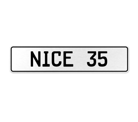 NICE 35  - White Aluminum Street Sign Mancave Euro Plate Name Door Sign Wall