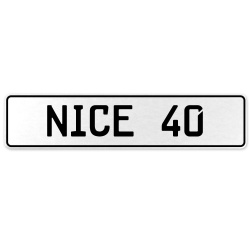 NICE 40  - White Aluminum Street Sign Mancave Euro Plate Name Door Sign Wall