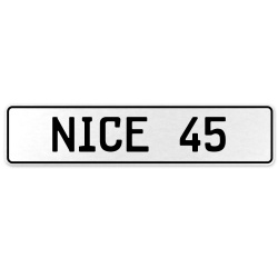 NICE 45  - White Aluminum Street Sign Mancave Euro Plate Name Door Sign Wall