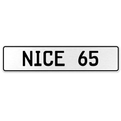 NICE 65  - White Aluminum Street Sign Mancave Euro Plate Name Door Sign Wall
