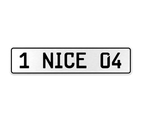 1 NICE 04  - White Aluminum Street Sign Mancave Euro Plate Name Door Sign Wall