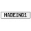 MADEIN01  - White Aluminum Street Sign Mancave Euro Plate Name Door Sign Wall