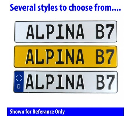 MADEIN05  - White Aluminum Street Sign Mancave Euro Plate Name Door Sign Wall