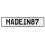MADEIN87  - White Aluminum Street Sign Mancave Euro Plate Name Door Sign Wall