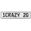 1CRAZY 20  - White Aluminum Street Sign Mancave Euro Plate Name Door Sign Wall
