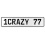 1CRAZY 77  - White Aluminum Street Sign Mancave Euro Plate Name Door Sign Wall