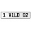 1 WILD 02  - White Aluminum Street Sign Mancave Euro Plate Name Door Sign Wall