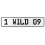 1 WILD 09  - White Aluminum Street Sign Mancave Euro Plate Name Door Sign Wall