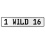 1 WILD 16  - White Aluminum Street Sign Mancave Euro Plate Name Door Sign Wall