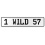 1 WILD 57  - White Aluminum Street Sign Mancave Euro Plate Name Door Sign Wall
