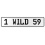 1 WILD 59  - White Aluminum Street Sign Mancave Euro Plate Name Door Sign Wall