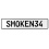 SMOKEN34  - White Aluminum Street Sign Mancave Euro Plate Name Door Sign Wall
