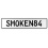 SMOKEN84  - White Aluminum Street Sign Mancave Euro Plate Name Door Sign Wall