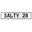 SALTY 28  - White Aluminum Street Sign Mancave Euro Plate Name Door Sign Wall