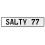 SALTY 77  - White Aluminum Street Sign Mancave Euro Plate Name Door Sign Wall