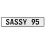 SASSY 95  - White Aluminum Street Sign Mancave Euro Plate Name Door Sign Wall