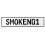 SMOKEN01  - White Aluminum Street Sign Mancave Euro Plate Name Door Sign Wall