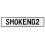 SMOKEN02  - White Aluminum Street Sign Mancave Euro Plate Name Door Sign Wall