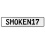 SMOKEN17  - White Aluminum Street Sign Mancave Euro Plate Name Door Sign Wall