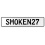 SMOKEN27  - White Aluminum Street Sign Mancave Euro Plate Name Door Sign Wall