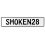 SMOKEN28  - White Aluminum Street Sign Mancave Euro Plate Name Door Sign Wall