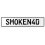 SMOKEN40  - White Aluminum Street Sign Mancave Euro Plate Name Door Sign Wall