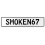 SMOKEN67  - White Aluminum Street Sign Mancave Euro Plate Name Door Sign Wall