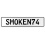 SMOKEN74  - White Aluminum Street Sign Mancave Euro Plate Name Door Sign Wall