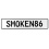 SMOKEN86  - White Aluminum Street Sign Mancave Euro Plate Name Door Sign Wall