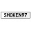 SMOKEN97  - White Aluminum Street Sign Mancave Euro Plate Name Door Sign Wall