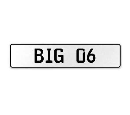 BIG 06  - White Aluminum Street Sign Mancave Euro Plate Name Door Sign Wall Art