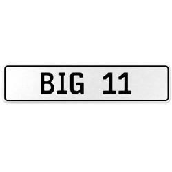 BIG 11  - White Aluminum Street Sign Mancave Euro Plate Name Door Sign Wall Art