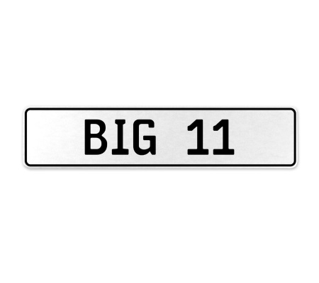 BIG 11  - White Aluminum Street Sign Mancave Euro Plate Name Door Sign Wall Art