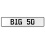 BIG 50  - White Aluminum Street Sign Mancave Euro Plate Name Door Sign Wall Art