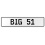 BIG 51  - White Aluminum Street Sign Mancave Euro Plate Name Door Sign Wall Art