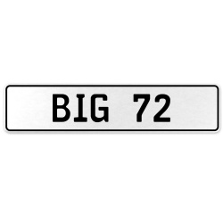 BIG 72  - White Aluminum Street Sign Mancave Euro Plate Name Door Sign Wall Art
