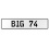 BIG 74  - White Aluminum Street Sign Mancave Euro Plate Name Door Sign Wall Art