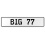 BIG 77  - White Aluminum Street Sign Mancave Euro Plate Name Door Sign Wall Art