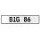 BIG 86  - White Aluminum Street Sign Mancave Euro Plate Name Door Sign Wall Art